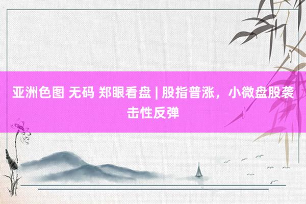 亚洲色图 无码 郑眼看盘 | 股指普涨，小微盘股袭击性反弹