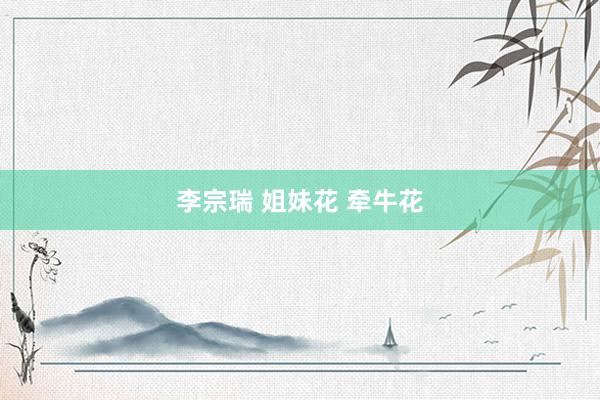 李宗瑞 姐妹花 牵牛花