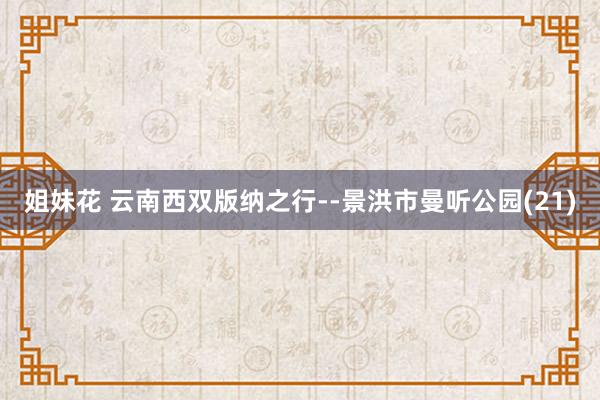 姐妹花 云南西双版纳之行--景洪市曼听公园(21)